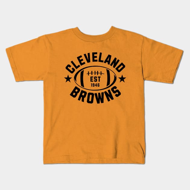Cleveland Browns Kids T-Shirt by NomiCrafts